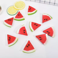 Tranches de pastèque artificielles réalistes en PVC, fruits factices légers, décoration d'intérieur, accessoires de photographie pour fête d'Halloween