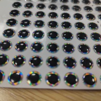 3mm 4mm 5mm 6mm 7mm 8mm Yeux de leurre de poisson de montage de mouches Yeux de gabarit holographique Autocollants Leurre réaliste Yeux de pêche 3d