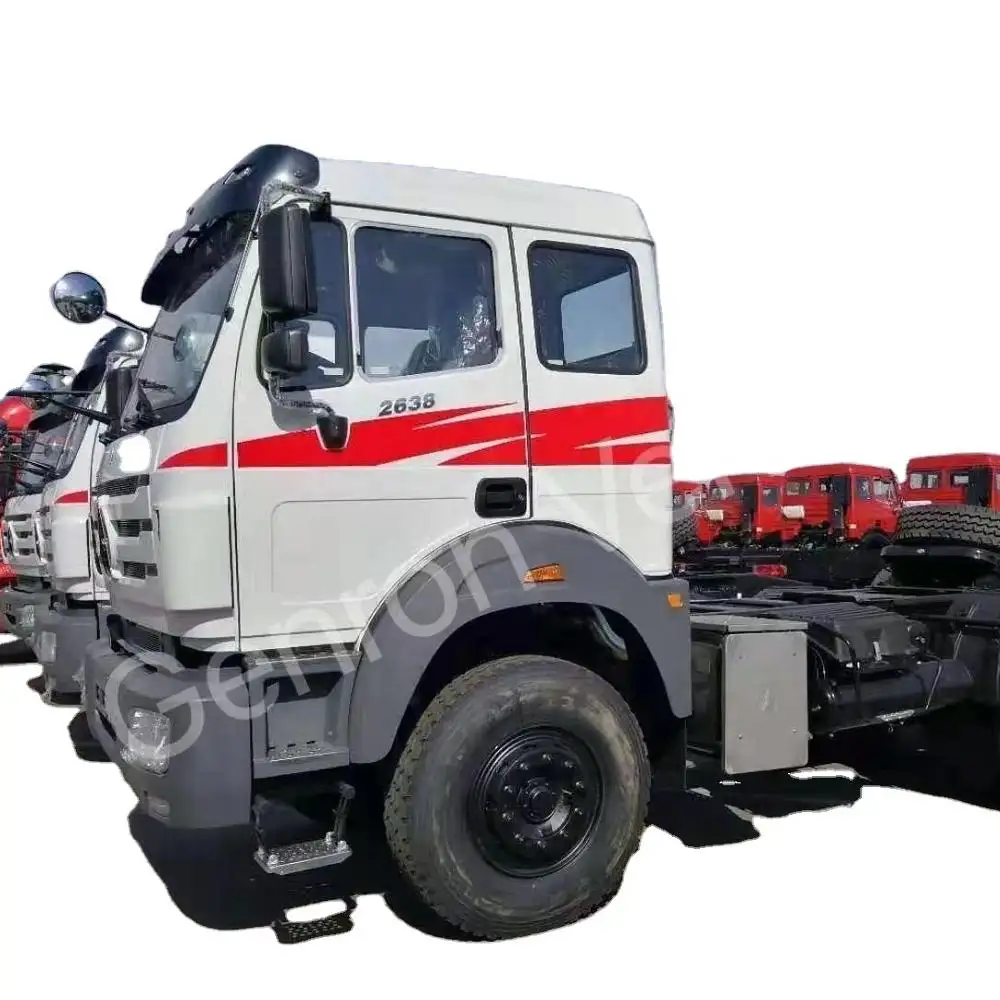Genron New Beiben NG80B Series 2638ASZ 6*6 380hp Tractor Prime Mover Truck Head Mercedes Công Nghệ Dump Truck