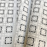 Papier peint traditionnel imperméable non tissé à rayures et à carreaux, autocollant, pour la maison, l'hôtel, le centre commercial