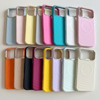Coque de téléphone portable en silicone liquide magnétique à motif animal Flash Drill pour 18 Pro Max avec cadre de protection de l'objectif