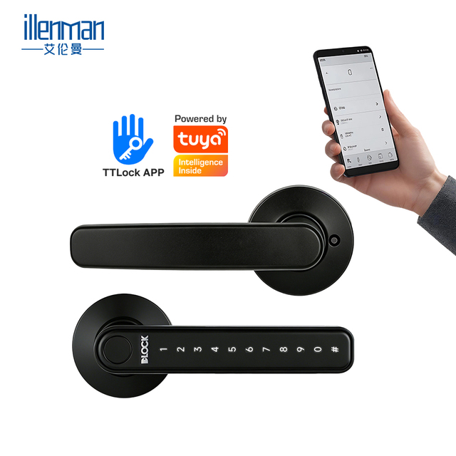 Smart Door Lock Fingerprint Card Password Smart Lock Wifi TTlock APP Remote Unlock Electronic Digital Lock Home Hotel Security