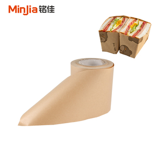 Cấp thực phẩm an toàn <span class=keywords><strong>wrapper</strong></span> PE tráng bánh sandwich và burgar bao bì bọc giấy - Product Image 1