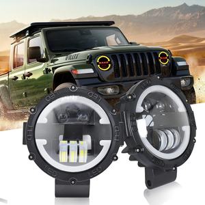 Support de phare de travail avant LED 7 pouces pour moto, projecteur à faisceau haut/bas, phare de conduite étanche, feux antibrouillard pour ATV Wrangler - Product Image 1