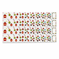 Tuiles de Mahjong Américaines Personnalisées en Acrylique Gravé de Luxe, Décoration Festive Rouge de Noël, Écologiques, pour Soirées de Jeu et Réunions Familiales