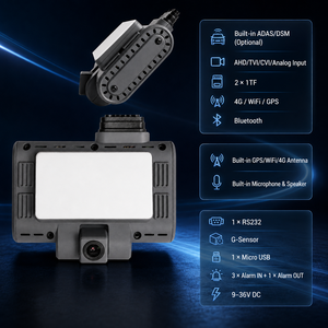 Caméra embarquée intelligente 4 canaux avec capteur G, GPS 4G intégré, WiFi <span class=keywords><strong>Bluetooth</strong></span> pour taxis, VTC et voitures particulières - Product Image 5