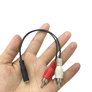 Câbles Répartiteurs RCA 2-en-1 Mini Stéréo 3,5 mm de Haute Qualité avec Connecteurs Dorés pour Ordinateur et Enceintes Domestiques – Vente en Gros – Longueurs 1m/1,5m/2m - Product Image 1
