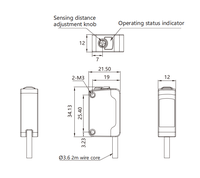 Capteur photoélectrique laser à suppression d'arrière-plan EW-BGL300P, détection infrarouge pour l'automatisation industrielle