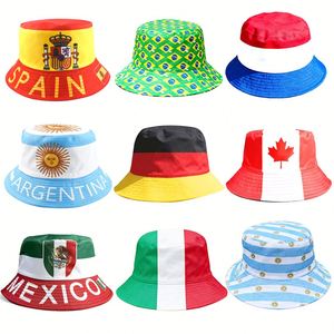 Sombrero de Pescador con Bandera de País Personalizada para la Copa Mundial 2026, Sombrero Ligero de Verano para Fanáticos del Fútbol, Mercancía para Eventos Deportivos - Product Image 1