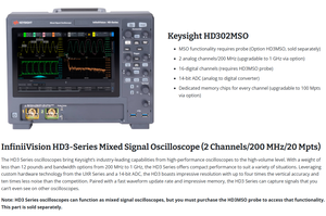 ออสซิลโลสโคปแบบดิจิตอล Keysight HD302MSO-200 200MHz รุ่นขายดี 2+16 ช่องสัญญาณ แบบตั้งโต๊ะ ของแท้ 100% HD302MSO-200 ใหม่แกะกล่อง - Product Image 4
