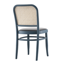 Chaise de salle à manger en rotin de style nordique avec dossier en rotin et assise rembourrée en bois de hêtre, dossier en rotin, osier WD-1607C