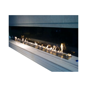 Camino elettrico da 60 pollici moderno per la casa con caminetto a bioetanolo in acciaio per caminetto in marmo per soggiorno e sala da pranzo Hotel Villa - Product Image 4