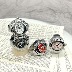 Reloj de Anillo de Moda, Reloj de Cuarzo de Venta Caliente, Reloj de Dedo Vintage para Mujer y Hombre con Correa <span class=keywords><strong>El</strong></span>ástica - Product Image 2