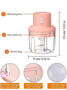 Electric Meat Mincer Vegetable Garlic Slicers <b>Grinder</b> Fruit Press Smasher Machine Onion Masher Red <b>Pepper</b> Chopper Crusher - Product Image 2