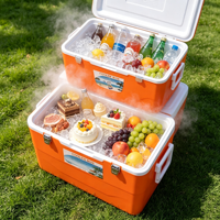 Glacière isotherme multi-tailles à motif lettres, grande capacité, portable, pour camping en extérieur et conservation alimentaire domestique