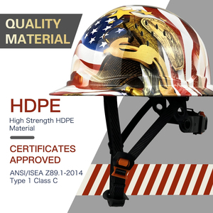 خوذة أمان كاملة الحافة للبناء مصنوعة من البولي إيثيلين عالي الكثافة مع تهوية وحماية من الشمس بنمط ألياف الكربون معتمدة للعمل الصناعي - Product Image 5