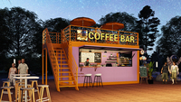 Pour CDPH Kiosque mobile extérieur préfabriqué Portable Mall Retail Fast Food Breakfast Coffee Booth Design en panneau sandwich et Ste