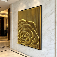 Décoration murale en bois à lattes 3D, art moderne pour la maison, peintures en relief gravées au laser, murale à lattes, décoration d'hôtel