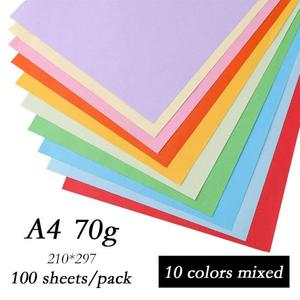 Bán buôn 70gsm A4 màu giấy duy nhất bên 100 sheets gói với 20 màu sắc tùy chỉnh cho trẻ em DIY Thủ công mỹ nghệ & giấy thủ công mỹ nghệ - Product Image 2