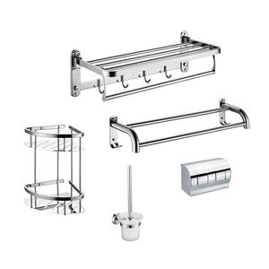 Modern <b>Wall</b> <b>Mounted</b> Aluminum Bathroom Accessories Set Towel Rack <b>Shelf</b> Holder Rustproof Bathroom Hardware Set - Product Image 2