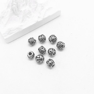 Perles d'espacement rondes en acier inoxydable Yunnique pour la fabrication de bracelets, composants de bijoux moulés, Guangzhou Printemps 2024 - Product Image 5