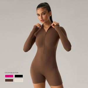 Ropa Deportiva con Cierre y Logotipo Personalizado al por Mayor para Mujer, Sexy, para Yoga, Traje de Una Pieza, Tallas Grandes, Rompers, Jumpsuits, Playsuits - Product Image 2