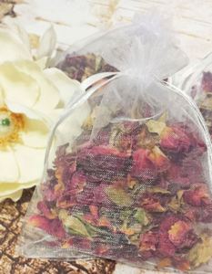 Sachets en organza à cordon de serrage bon marché pour la vente en gros de pétales de rose séchés, remplissage recyclable, impression sérigraphique, surface, cadeaux, industries - Product Image 3