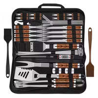 Ensemble de 45 ustensiles de cuisine coréens pour le camping en plein air, en acier inoxydable, barbecue portable, outils de barbecue