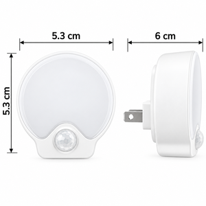 Luz LED con Sensor de Movimiento para Ahorro de Energía, Enchufable, Luz Nocturna con Sensor de Luz, 0.5W, 2700K, Blanco Cálido, ABS, para Escaleras y Pasillos - Product Image 2