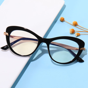 Gafas con montura Cat Eye TR90 anti luz azul 1903 para mujer, tamaño mediano, lentes AC, puente nasal estándar - Product Image 1