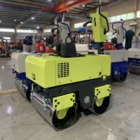 Rouleau Compacteur Vibratoire à Double Tambour Mini CE EPA Certifié à Haute Efficacité 500KG 600KG 800kg pour Béton, Sol et Asphalte