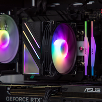 12cm RGB Argb Bureau CPU Radiateur 4-Pipe 1700 Pur Cuivre Dissipateur Thermique 1150 Contrôle de Température 1200 Mute Ball Ball Computer Case