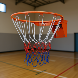 Aro de Baloncesto Resistente Q235 de 18 Pulgadas, Aro de Pared para Interiores y Exteriores con Red Multicolor para Niños y Adultos - Product Image 2