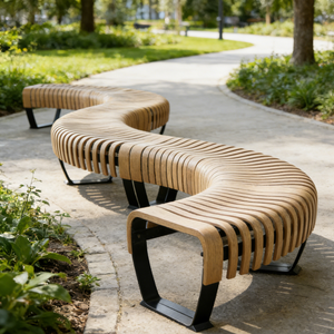 Banco de Madera Maciza para Exteriores, Simple, para Parques, Áreas de Descanso, Estaciones de <span class=keywords><strong>Metro</strong></span> Comunitarias, Parques de Atracciones - Product Image 3