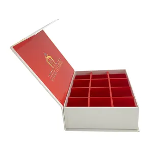 Personalized Custom Logo Rigid Cardboard Strawberry Chocolate Box Packaging With Blister Tray