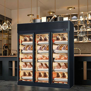 Duy nhất-nhiệt Độ thịt bò ager Cooler Showcase đóng băng tủ lạnh làm mát không khí ETL chứng nhận thủy tinh cho thịt hiển thị hàng tạp hóa - Product Image 5