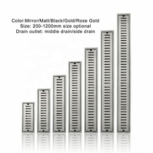 Ralo de Chuveiro Linear Moderno para Hotel, Retangular, com Coletor de Cabelos, Pés Ajustáveis, Anticorrosão, Ecológico, para Banheiro - Product Image 6