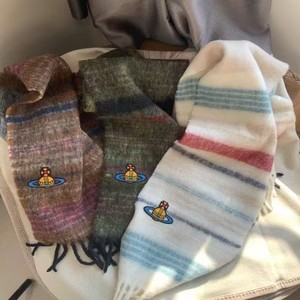 Écharpe en tricot jacquard à motif de dessin animé pour femmes - Style coréen, mélange de polyester, légère, chaude pour l'hiver, 170x30cm - Product Image 3