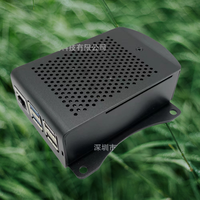 2021 Raspberry Pi 5b papan logam warna hitam penutup dengan 100mm ukuran Vesa lengan Mounting Plate