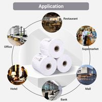 Papel Térmico en Rollo Grande al por Mayor de Fábrica, Libre de BPA, 45/48/55/58/60/65/70/80 GSM, Papel para Caja Registradora 80x80mm