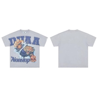 T-shirt homme à manches courtes, style américain, imprimé streetwear estival, tricoté, surdimensionné, avec lettres en strass, style hip-hop