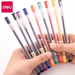 Deli <b>Multicolor</b> Gel <b>Pen</b> 0.5mm Needle Tip Student Writing <b>Pen</b> 8 Colors - Product Image 2