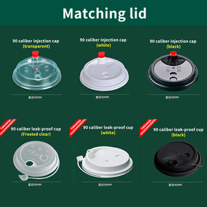 แก้วพลาสติกใสแบบมีฝาปิด ขนาด 360 มล. 500 มล. 600 มล. 700 มล.  แบบขุ่น  พร้อมโลโก้สั่งทำ  แก้วพลาสติกแบบใช้แล้วทิ้ง สำหรับน้ำผลไม้ โซดา กาแฟ - Product Image 3