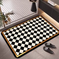 Tapis de bain en terre de diatomée HM Factory Wholesale, séchage rapide, absorbant, antidérapant, 2,5 mm, pour salle de bain