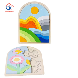 Productos para Dropshipping 2026: Rompecabezas de Bloques de Construcción con Diseño de Flores, Tablero DIY de Cartón, Juguetes Educativos Tempranos para Bebés, Servicio de Abastecimiento en China - Product Image 5