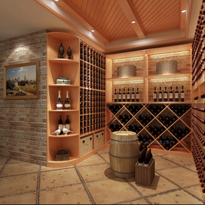 Personnalisé moderne grande cave de rangement d'angle conception LED étagères présentoir à bouteilles montage mural casier à vin en bois - Product Image 2