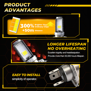 Accessoires pour <span class=keywords><strong>moto</strong></span>, phare <span class=keywords><strong>LED</strong></span> H4 modifié pour <span class=keywords><strong>moto</strong></span>, yeux d'ange, mini phare de conduite, universel 12v, projecteur antibrouillard - Product Image 4