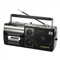 8922 Hip Hop rétro maison utilisé populaire classique Portable grand lecteur Mp3 jouer enregistreur Radio Cassette lecteur avec lumières Disco