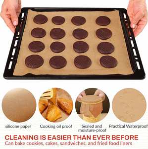 Wholesale Moisture Proof Double Air Fryer Parchment <b>Paper</b> <b>Kitchen</b> Customized Cake Silicone Baking <b>Paper</b> Sheets for Cookies Jelly - Product Image 2