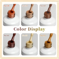 Ensemble de vernis à ongles en gel brun nude Tpo Hema Free 15 ml, haute pigmentation, à faire tremper, vernis à ongles UV, peinture à ongles, fournitures pour ongles, vente en gros
